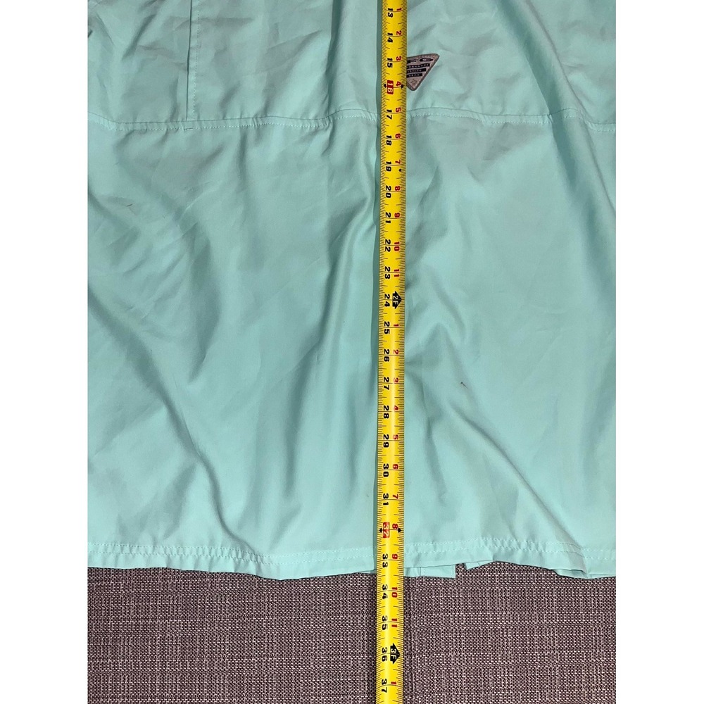 Columbia PFG Fishing Shirt Mens 2XL Aqua‎ Short Sleeve Spread Collar Button Up - Picture 9 of 14